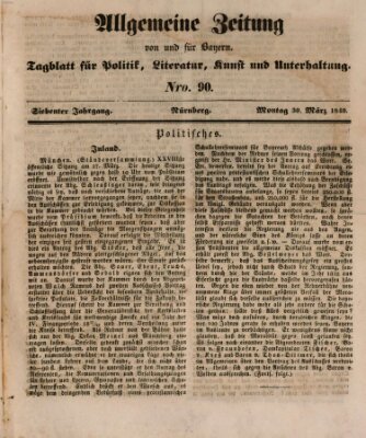 Allgemeine Zeitung von und für Bayern (Fränkischer Kurier) Montag 30. März 1840