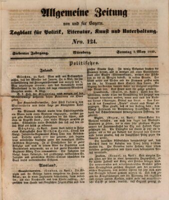 Allgemeine Zeitung von und für Bayern (Fränkischer Kurier) Sonntag 3. Mai 1840