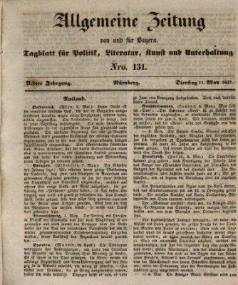 Allgemeine Zeitung von und für Bayern (Fränkischer Kurier) Dienstag 11. Mai 1841