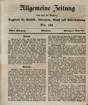 Allgemeine Zeitung von und für Bayern (Fränkischer Kurier) Montag 24. Mai 1841