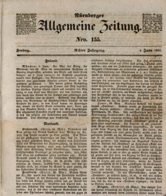 Nürnberger Zeitung (Fränkischer Kurier) Freitag 4. Juni 1841