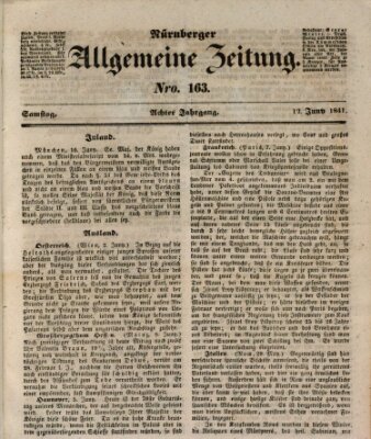 Nürnberger Zeitung (Fränkischer Kurier) Samstag 12. Juni 1841