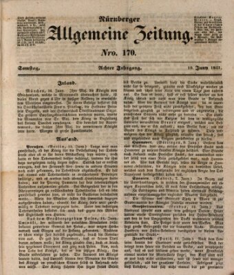 Nürnberger Zeitung (Fränkischer Kurier) Samstag 19. Juni 1841