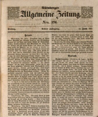 Nürnberger Zeitung (Fränkischer Kurier) Freitag 25. Juni 1841