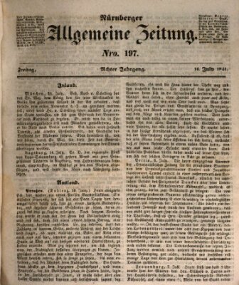 Nürnberger Zeitung (Fränkischer Kurier) Freitag 16. Juli 1841