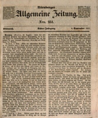 Nürnberger Zeitung (Fränkischer Kurier) Mittwoch 8. September 1841