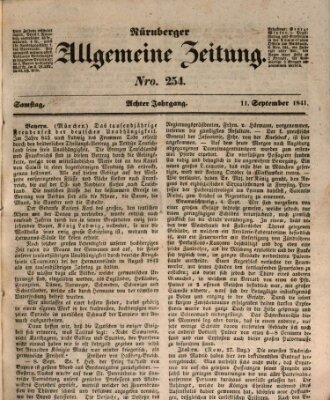 Nürnberger Zeitung (Fränkischer Kurier) Samstag 11. September 1841