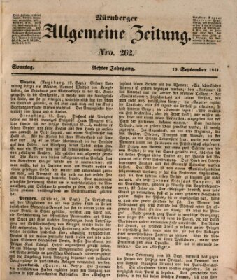 Nürnberger Zeitung (Fränkischer Kurier) Sonntag 19. September 1841