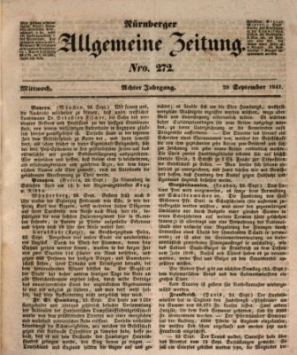 Nürnberger Zeitung (Fränkischer Kurier) Mittwoch 29. September 1841