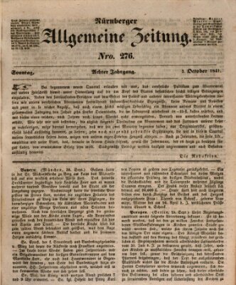 Nürnberger Zeitung (Fränkischer Kurier) Sonntag 3. Oktober 1841