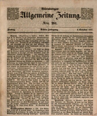 Nürnberger Zeitung (Fränkischer Kurier) Freitag 8. Oktober 1841