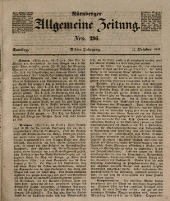 Nürnberger Zeitung (Fränkischer Kurier) Samstag 23. Oktober 1841