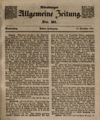 Nürnberger Zeitung (Fränkischer Kurier) Donnerstag 28. Oktober 1841