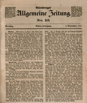 Nürnberger Zeitung (Fränkischer Kurier) Dienstag 9. November 1841
