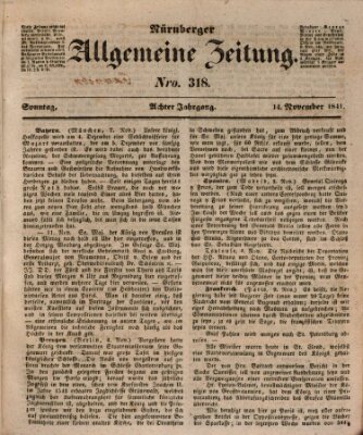 Nürnberger Zeitung (Fränkischer Kurier) Sonntag 14. November 1841