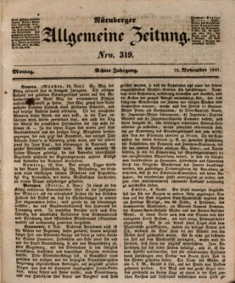 Nürnberger Zeitung (Fränkischer Kurier) Montag 15. November 1841