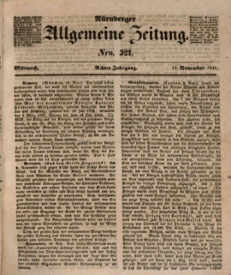 Nürnberger Zeitung (Fränkischer Kurier) Mittwoch 17. November 1841