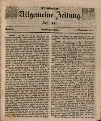 Nürnberger Zeitung (Fränkischer Kurier) Freitag 10. Dezember 1841