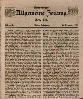 Nürnberger Zeitung (Fränkischer Kurier) Mittwoch 15. Dezember 1841