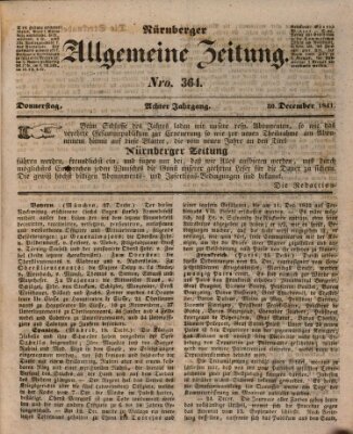 Nürnberger Zeitung (Fränkischer Kurier) Donnerstag 30. Dezember 1841