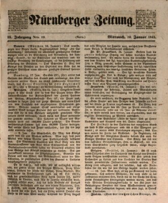 Nürnberger Zeitung (Fränkischer Kurier) Mittwoch 19. Januar 1842