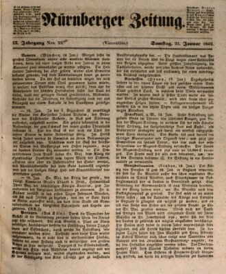 Nürnberger Zeitung (Fränkischer Kurier) Samstag 22. Januar 1842