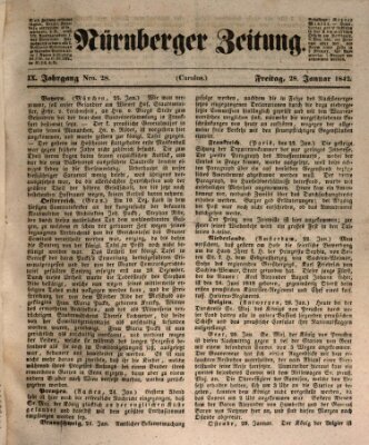 Nürnberger Zeitung (Fränkischer Kurier) Freitag 28. Januar 1842