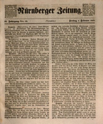 Nürnberger Zeitung (Fränkischer Kurier) Freitag 4. Februar 1842