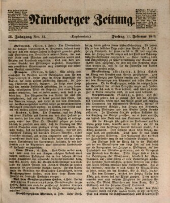 Nürnberger Zeitung (Fränkischer Kurier) Freitag 11. Februar 1842