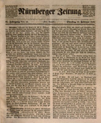 Nürnberger Zeitung (Fränkischer Kurier) Dienstag 22. Februar 1842