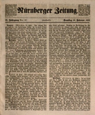 Nürnberger Zeitung (Fränkischer Kurier) Samstag 26. Februar 1842