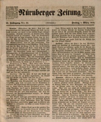 Nürnberger Zeitung (Fränkischer Kurier) Freitag 4. März 1842