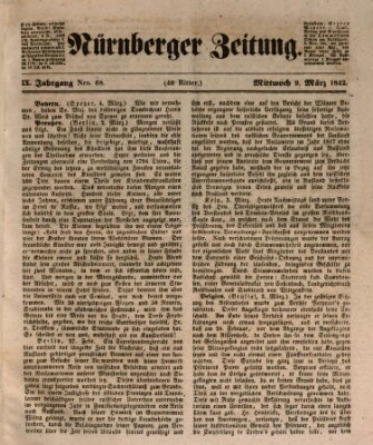 Nürnberger Zeitung (Fränkischer Kurier) Mittwoch 9. März 1842