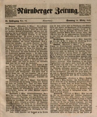 Nürnberger Zeitung (Fränkischer Kurier) Sonntag 13. März 1842