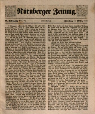 Nürnberger Zeitung (Fränkischer Kurier) Dienstag 15. März 1842