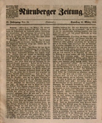 Nürnberger Zeitung (Fränkischer Kurier) Samstag 26. März 1842