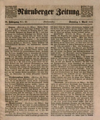 Nürnberger Zeitung (Fränkischer Kurier) Sonntag 3. April 1842