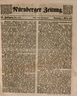 Nürnberger Zeitung (Fränkischer Kurier) Sonntag 1. Mai 1842