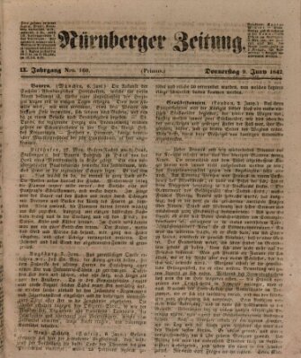 Nürnberger Zeitung (Fränkischer Kurier) Donnerstag 9. Juni 1842