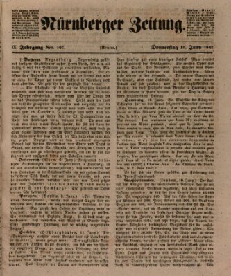 Nürnberger Zeitung (Fränkischer Kurier) Donnerstag 16. Juni 1842