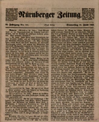 Nürnberger Zeitung (Fränkischer Kurier) Donnerstag 30. Juni 1842