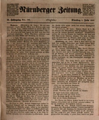 Nürnberger Zeitung (Fränkischer Kurier) Dienstag 5. Juli 1842