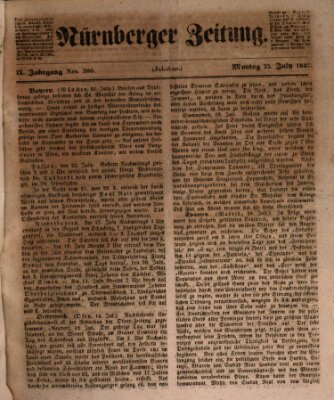 Nürnberger Zeitung (Fränkischer Kurier) Montag 25. Juli 1842