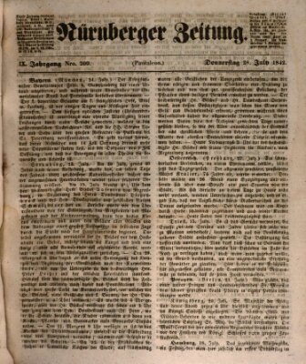 Nürnberger Zeitung (Fränkischer Kurier) Donnerstag 28. Juli 1842