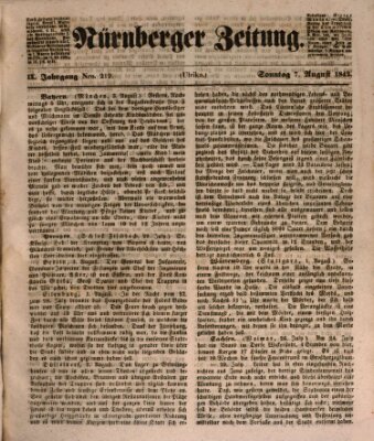 Nürnberger Zeitung (Fränkischer Kurier) Sonntag 7. August 1842