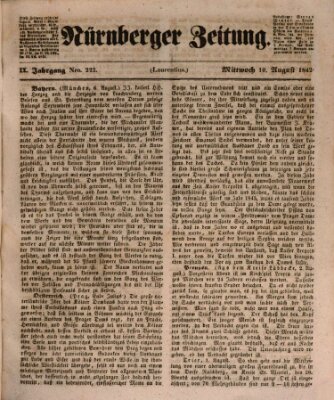 Nürnberger Zeitung (Fränkischer Kurier) Mittwoch 10. August 1842