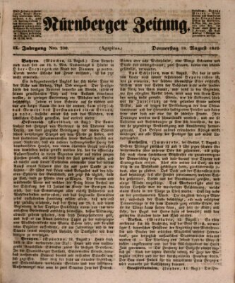 Nürnberger Zeitung (Fränkischer Kurier) Donnerstag 18. August 1842