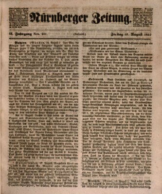 Nürnberger Zeitung (Fränkischer Kurier) Freitag 19. August 1842