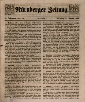 Nürnberger Zeitung (Fränkischer Kurier) Samstag 27. August 1842