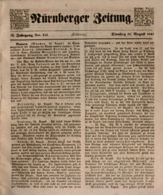 Nürnberger Zeitung (Fränkischer Kurier) Dienstag 30. August 1842